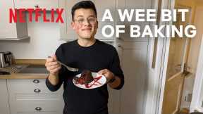 The Great British Bake Off's Michael Chakraverty Bakes 'Sabrina'-Inspired Bloody Fondant | Netflix