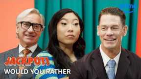 Would You Rather with John Cena, Awkwafina, and Paul Feig | Jackpot! | Prime Video