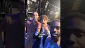 Caleb McLaughlin, Noah Schnapp, and Finn Wolfhard just wrapped up rehearsing at #TUDUM!
