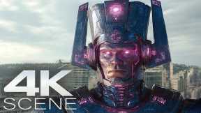The Silver Surfer Heralds Galactus' Arrival (2025) 4K Scene | The Fantastic Four Movie Clip